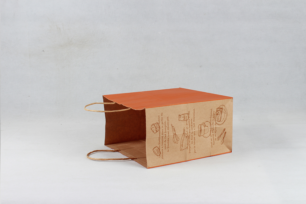 橙色時尚打包牛皮紙袋定制 橙色時尚打包牛皮紙袋定制