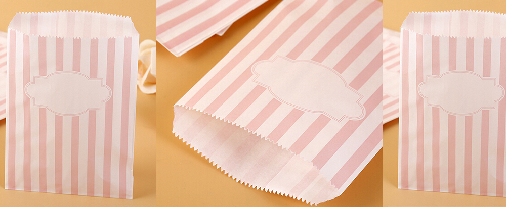 紅白條紋時尚牛皮食品袋定制 紅白條紋時尚牛皮食品袋定制