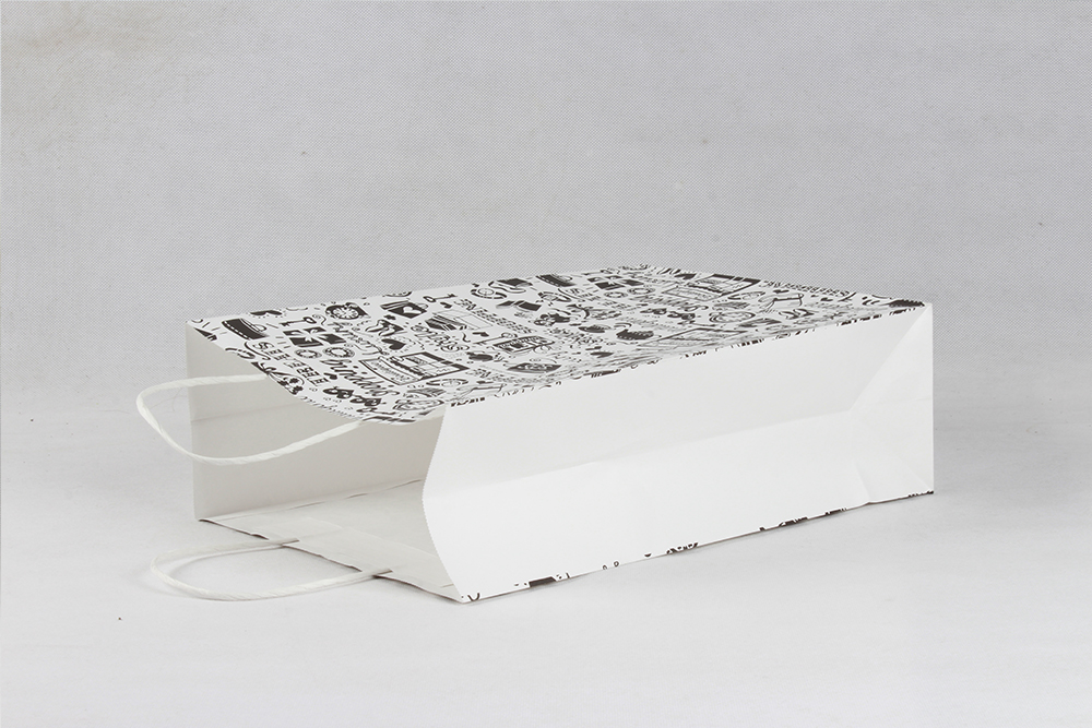 時尚黑色購物牛皮紙袋 時尚黑色購物牛皮紙袋