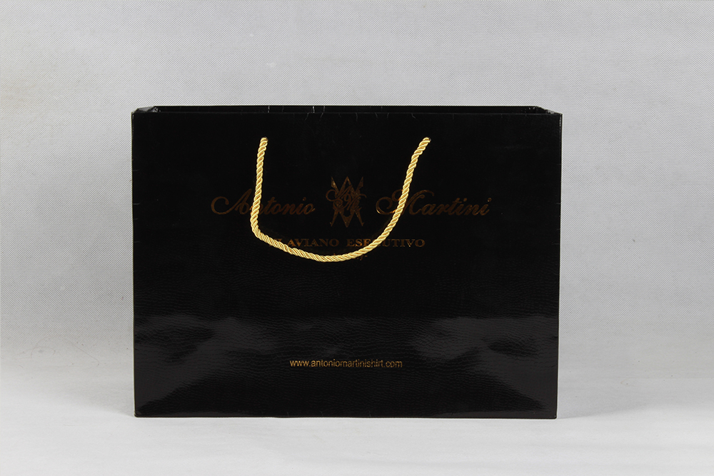 高端黑色商務型銅版紙袋 高端黑色商務型銅版紙袋