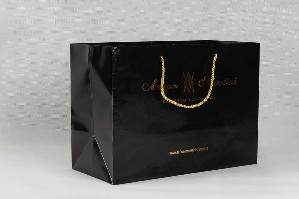 高端黑色商務型銅版紙袋 高端黑色商務型銅版紙袋