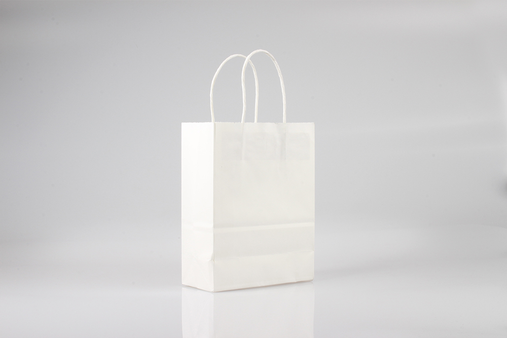 中號時尚白牛皮紙袋 中號時尚白牛皮紙袋